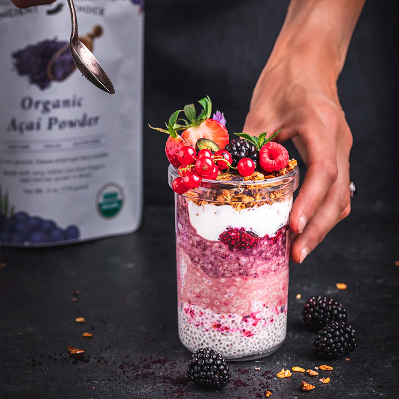 Bayas de Acai Organicas en Polvo