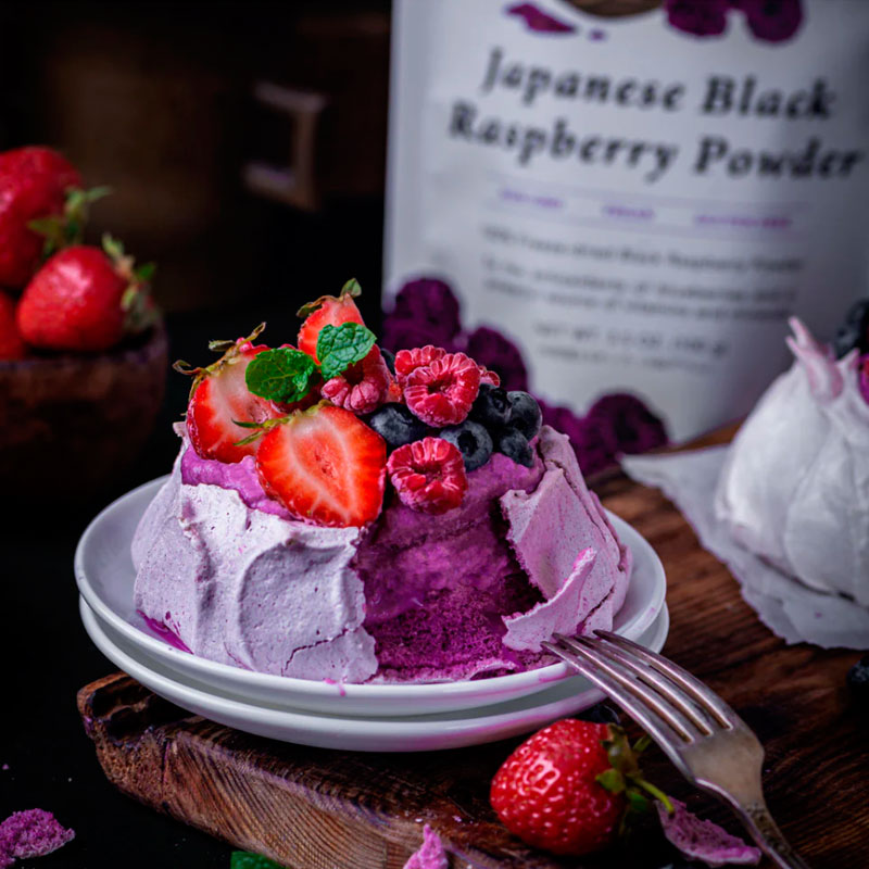 Polvo de frambuesa negra japonesa