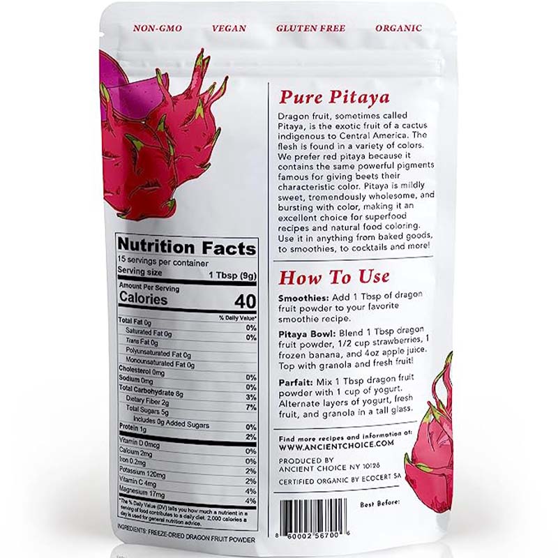 Polvo de Fruta del Dragón Orgánica